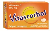 Vitascorbol Sans Sucre Tamponne 500 Mg, Comprimé à Croquer édulcoré Au Sorbitol Et à L'aspartam à Ris-Orangis